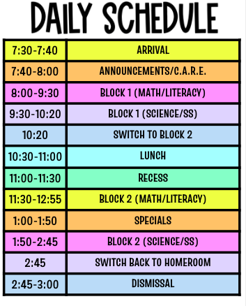 Daily Schedule